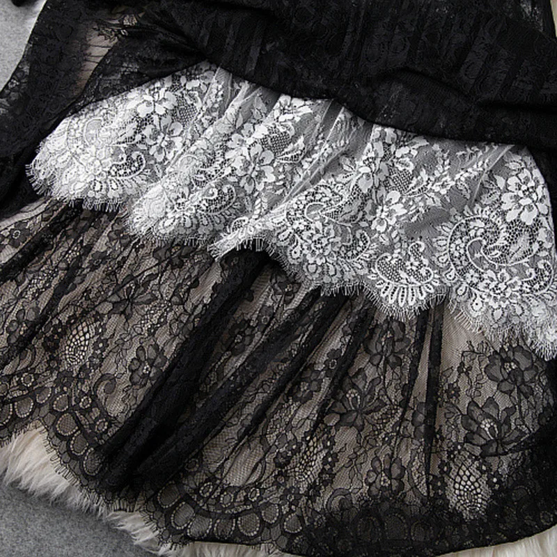 

2021 Spring Runway Designers Bowknot Color Block Lace Dress Party Vestidos Woman Clothes Elegant Mid Calf Celebrity Sexy Festa