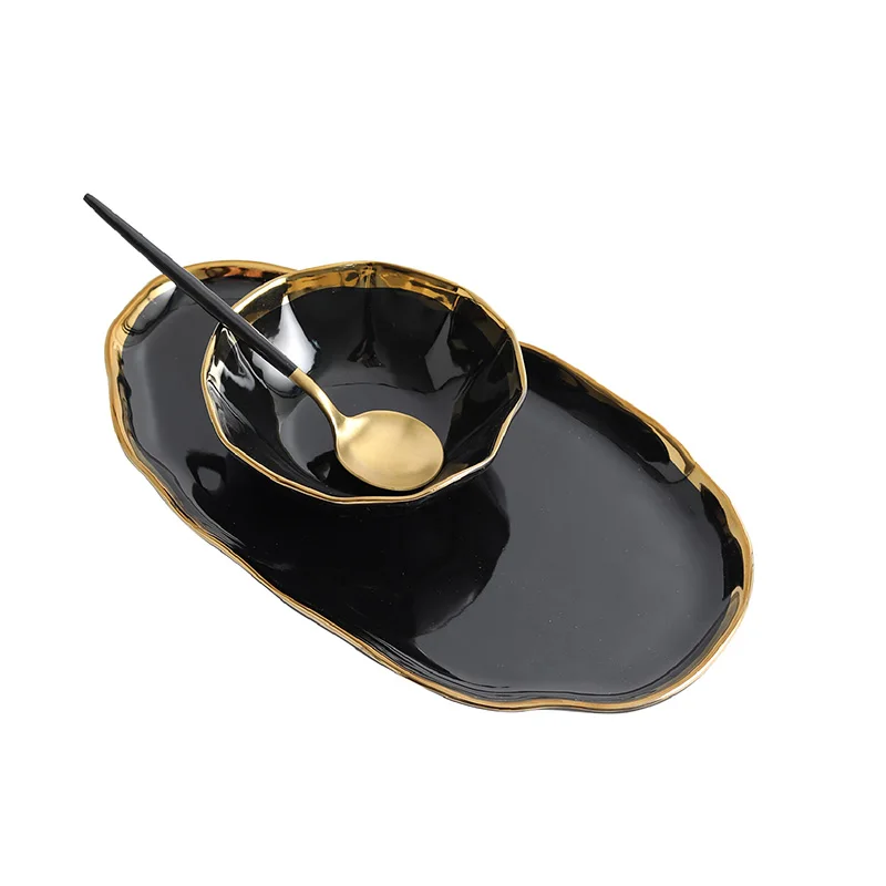 Роскошные наборы тарелок в скандинавском стиле креативные керамические