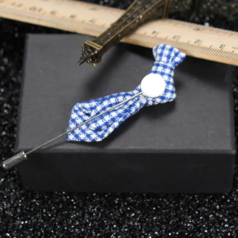 

16 Colors Men Stripped Tie Brooch Charmming Noble Wedding Groomsman Evening Party Banquet Suit Pin Clips