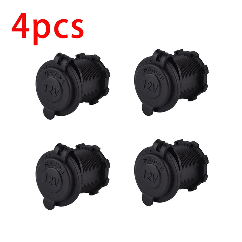 

4pcs/lot 12V Car Cigarette Lighter Socket Auto Boat Motorcycle Tractor Power Outlet Socket Waterproof Receptacle Car Accessories