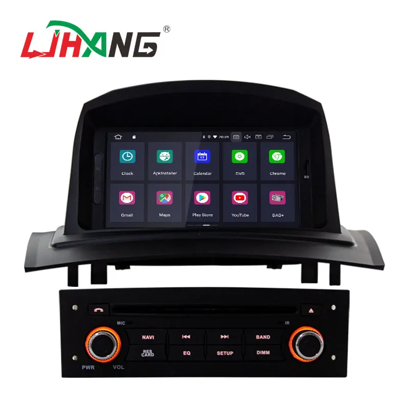 LJHANG Android 10 Автомобильный DVD плеер для Megane II/Fluence 2002 2008 WIFI Мультимедиа GPS навигация 1