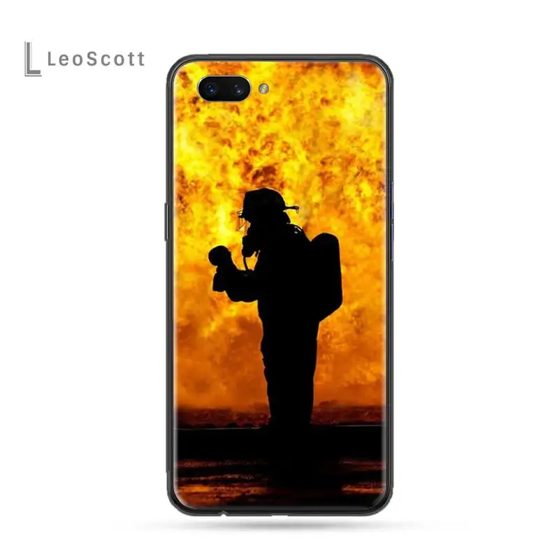 

Firefighter Heroes Fireman Phone Case For OPPO F 1S 7 9 K1 A77 F3 RENO F11 A5 A9 2020 A73S R15 REALME PRO cover funda shell