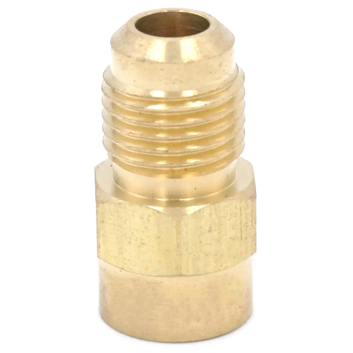 

SAE Thread 1/2"-20 UNF Fit Tube OD 5/16" x 1/8" NPT Female Brass SAE 45 Degree Pipe Fitting Adapter