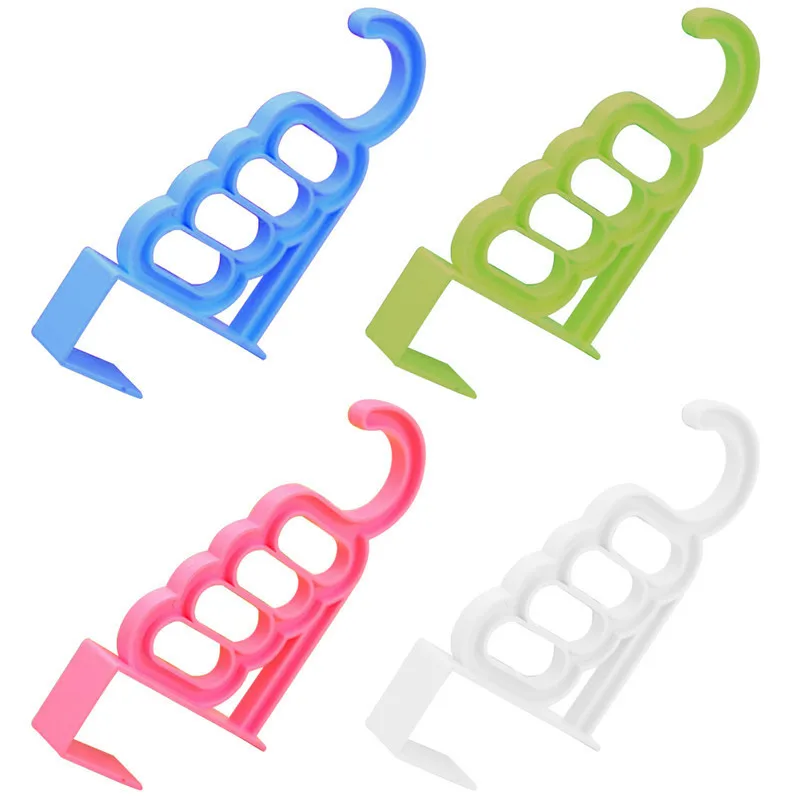 

Door Hanging Foldable Clothes Hanger MultiFunction Drying Rack Storage 5 Hole Suit Bathroom door Storage Rack