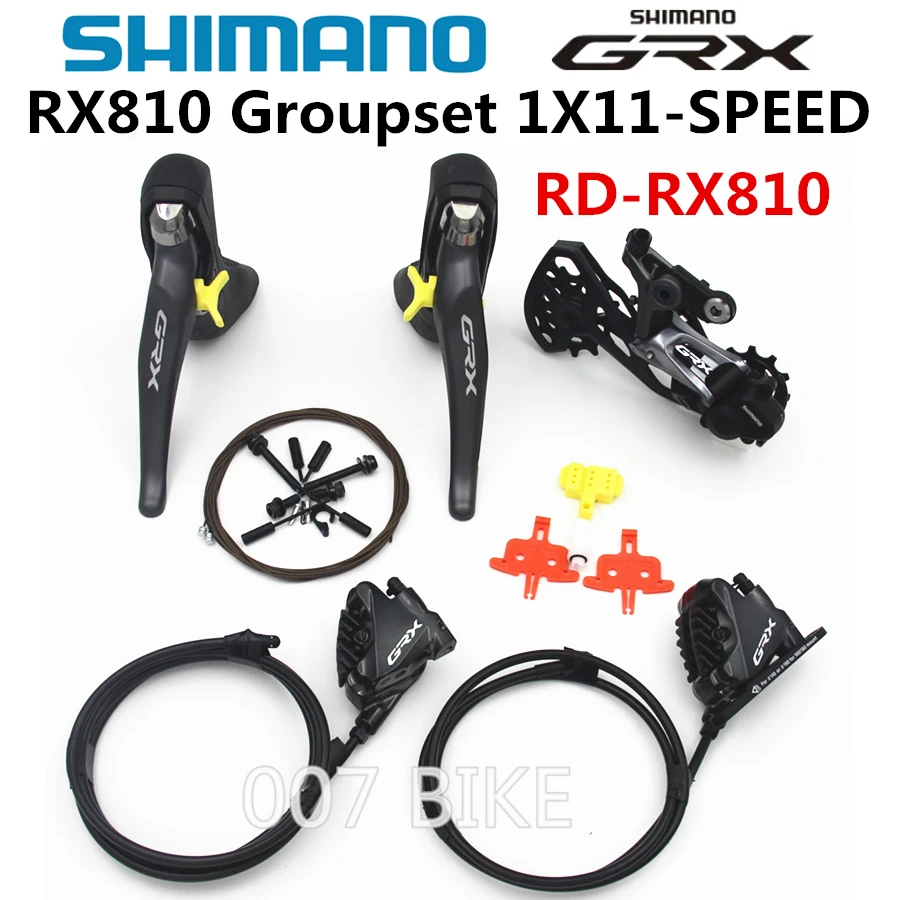 Переключатель передач SHIMANO GRX RX810 Groupset RD RX812 1X11s гидравлический дисковый тормоз для