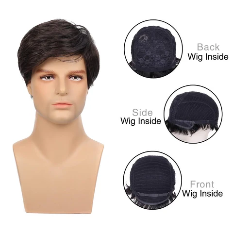 Мужской парик pixie maxine черный