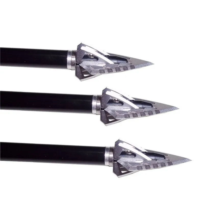 

6/12Pcs 100 Grain Archery Fixed Blades Broadheads Sharp Arrowheads Arrow Point Tips Arrow Outdoor Shooting Hunting Accessories