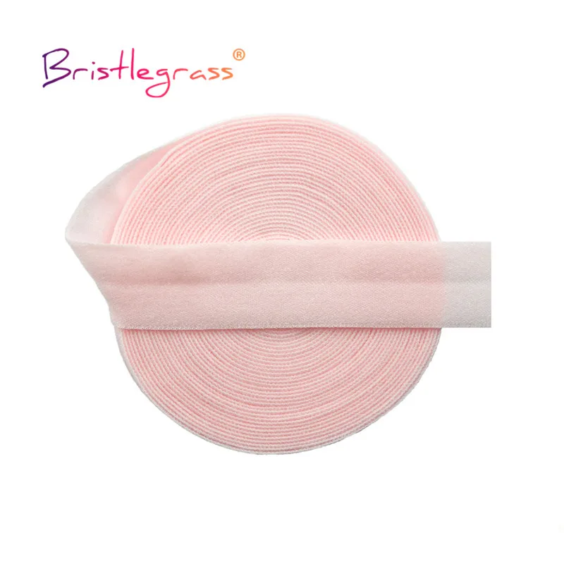 

BRISTLEGRASS 2 5 10 Yard 5/8" 15mm Solid Matte Non-Shiny Fold Over Elastic FOE Spandex Band Headband Underwear Dress Sewing Trim
