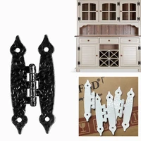 10 pcs black antique iron h cabinet hinge wooden box latch hasp clasp vintage hardware door luggage hinges boxes hinges