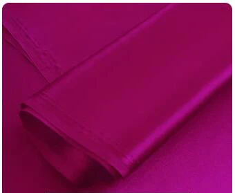 deep rose red Хорошая драпировка Тяжелый шелк атласная ткань для платья 114 см ширина 30 Momme Блестящий Мягкий Гладкий - Цвет: deep rose red