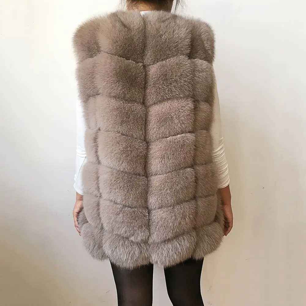 Женский жилет из натурального меха зимняя теплая короткая куртка без рукавов 100% |