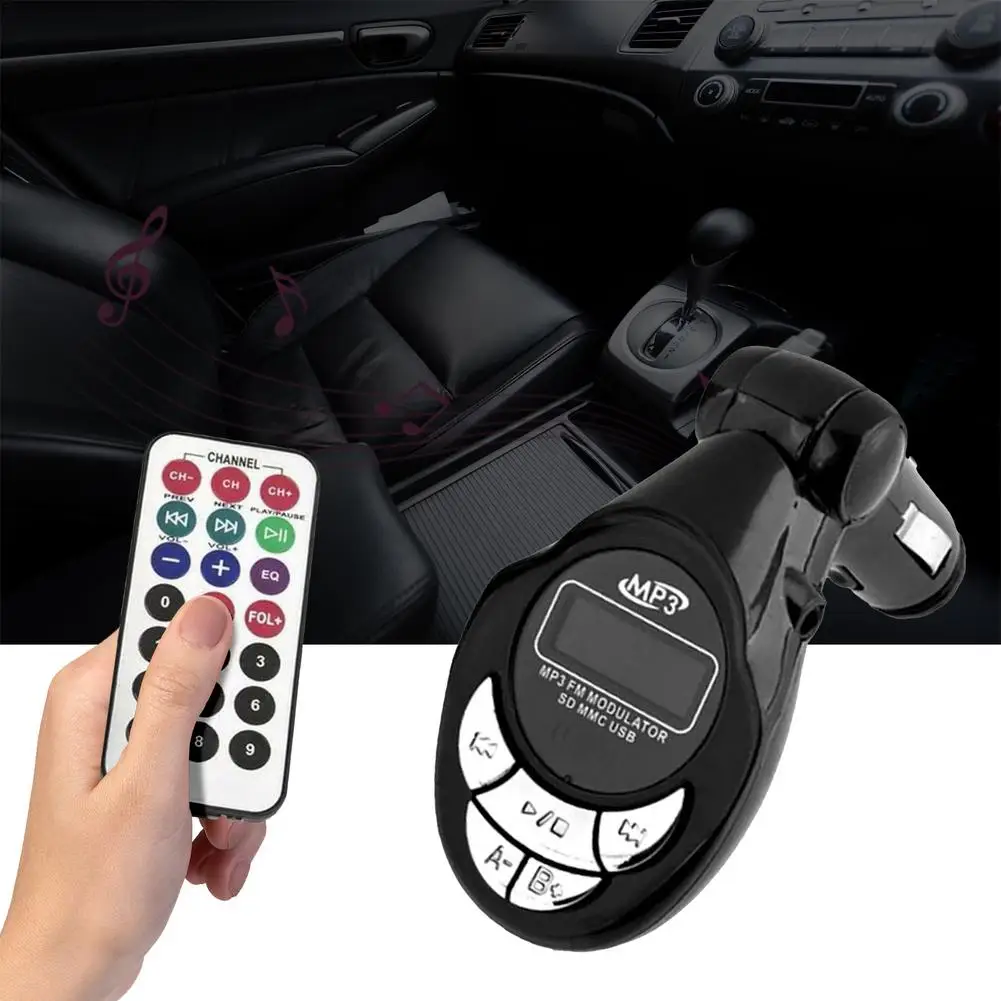 

12V Car Handfree For MP3 Player Transmitter USB SD Remote Auto Adapter Automotive Electronic Accessories Drop Shipping Hot 2021