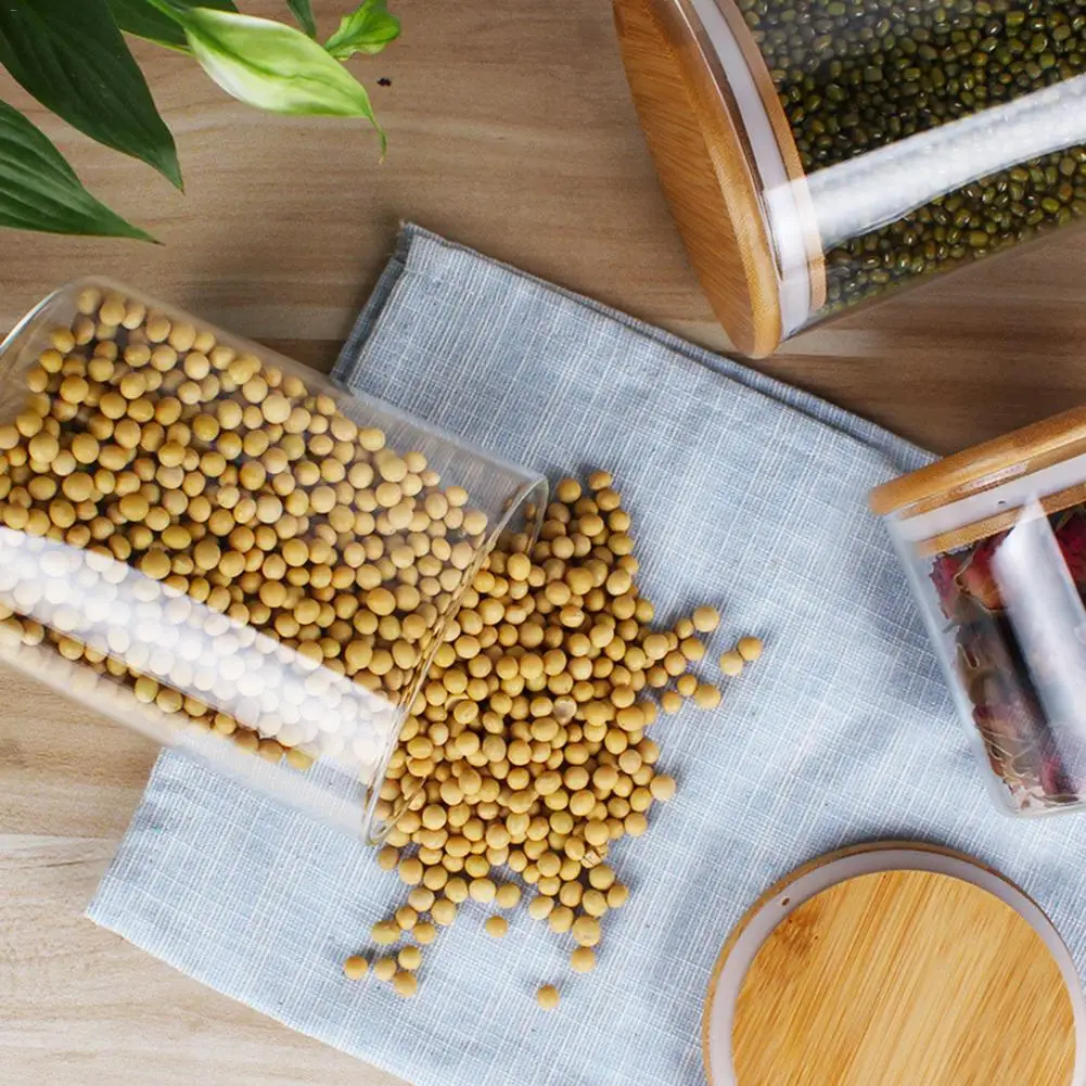 4 шт. герметичные стеклянные баночки для хранения продуктов канистра набор