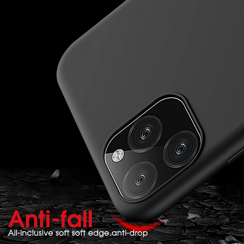 Мягкий жидкий силиконовый чехол для телефона iPhone 11 11Pro матовая тонкая задняя крышка полный защитный чехол для iPhone 11 Pro Max Funda