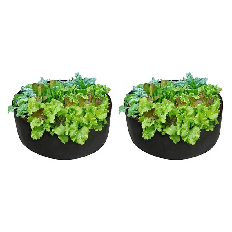 

Plant Grow Bag Round Shape Felt Garden Planter Bag Fabric Vegetable Flower Potato Pot Container Garden Planting Basket Farm Home