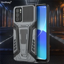 For OPPO Reno 6 Case Silicone Protective Holder Funda Chariot Armor Bracket Rubber Shell For OPPO Reno6 Cover Case Reno6 Case