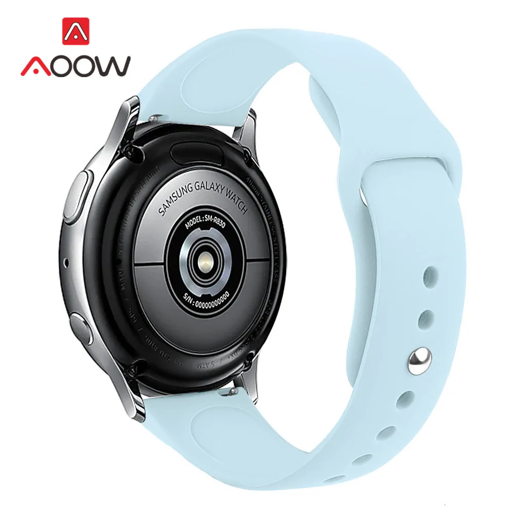 20 мм 22 мм силиконовый ремешок для samsung Galaxy Watch Active 2 40 мм 44 мм 42 мм gear S2 S3 Active2 Amazfit huawei браслет Band Correa