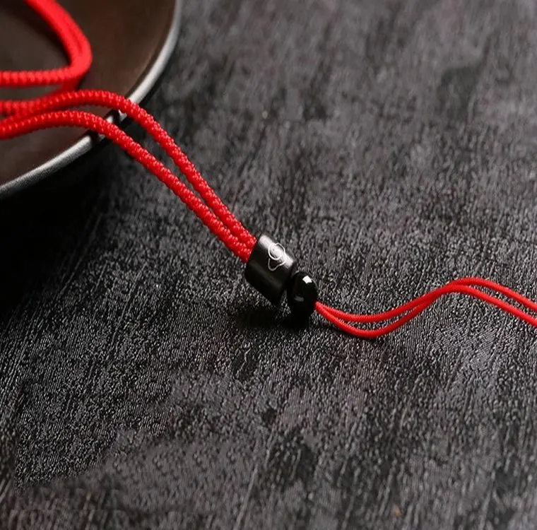 

New ebony silver necklace rope handmade DIY woven pendant rope to hang jade with rope
