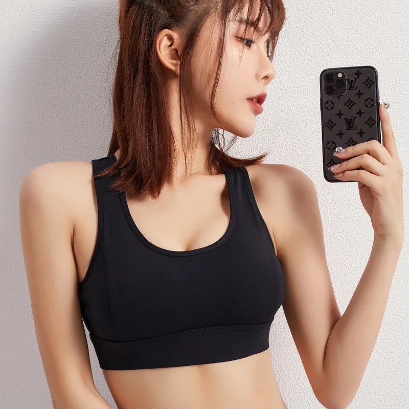 

New Sports Bra for Women Running Shockproof Sexy Mesh Outer Wear Fitness Yoga Dance Bra Female Crop Tops Vest Underwear
