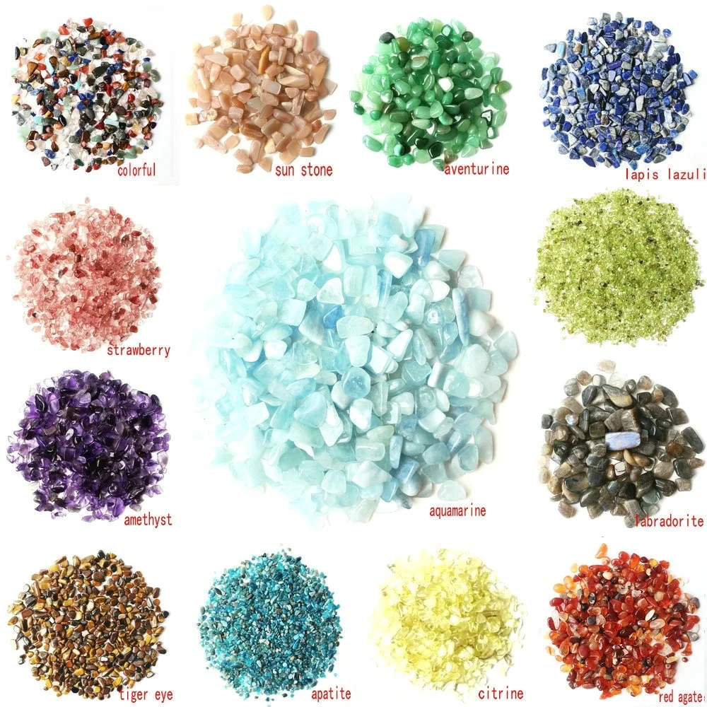 Красочный мини натуральный полированный кристалл кварца камень Макадам гравий