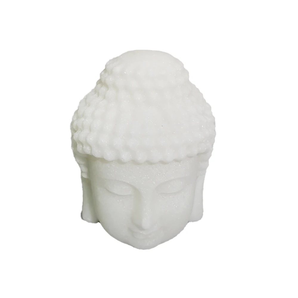 

1 pce Natural White Marble Carved Buddha Head Statue Hand-carved Natural Quartz Mineral Healing Gemstone Holiday Gift