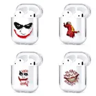 Фильм Джокер клоун прозрачный силиконовый мягкий чехол КРЫШКА ДЛЯ Airpod 2 чехол для гарнитуры наушников чехол для наушников чехол s коробка для Apple Airpods 1 2 3 Pro