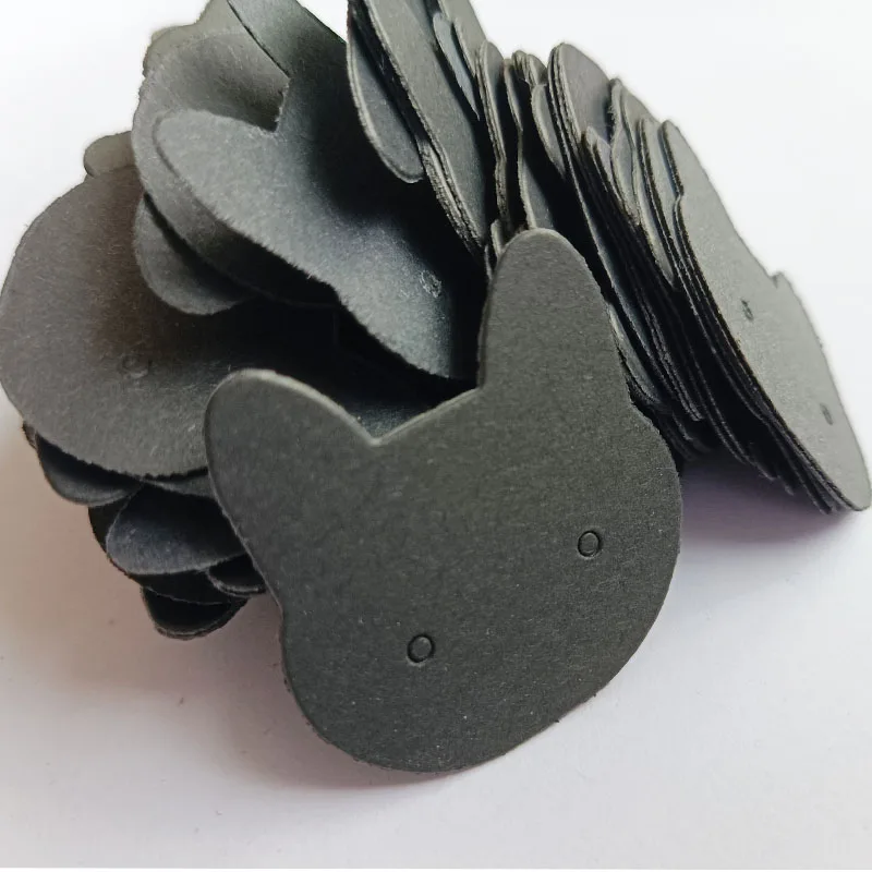 100 шт./лот прямоугольные бумажные серьги в форме кошки OPP сумка витрина ювелирная