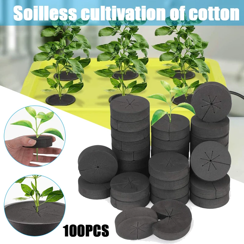 Newest 100Pcs Garden Clone Collars for Hydroponics Plant Germination in Net Pots and Cloning Machines | Дом и сад