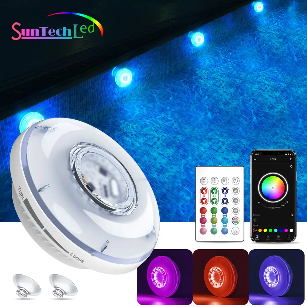 Фсветильник для бассейна IP68 полная яркость с дистанционным управлением 15 бусин 16