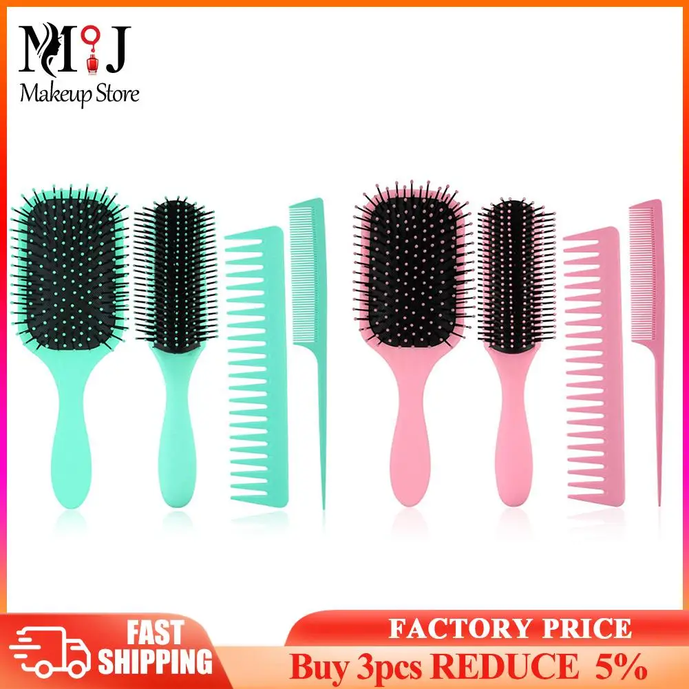 

4pcs/Set Portable Barber Hairdressing Straight Curly Hair Combs Plastic ABS Salon Hair Care Styling Tools