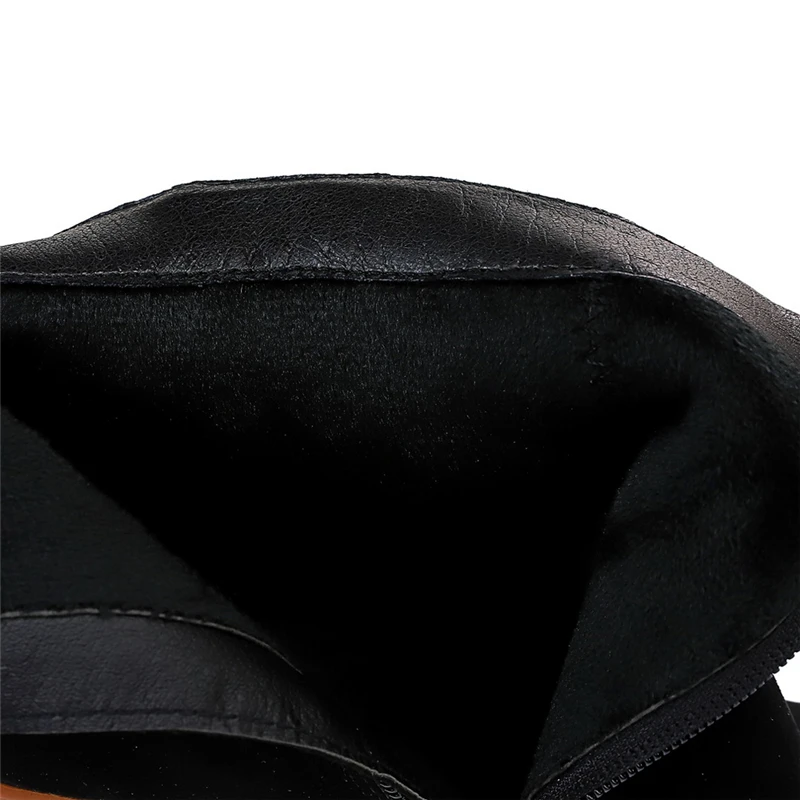 2019 новые зимние женские винтажные ботильоны из флока на высоком квадратном