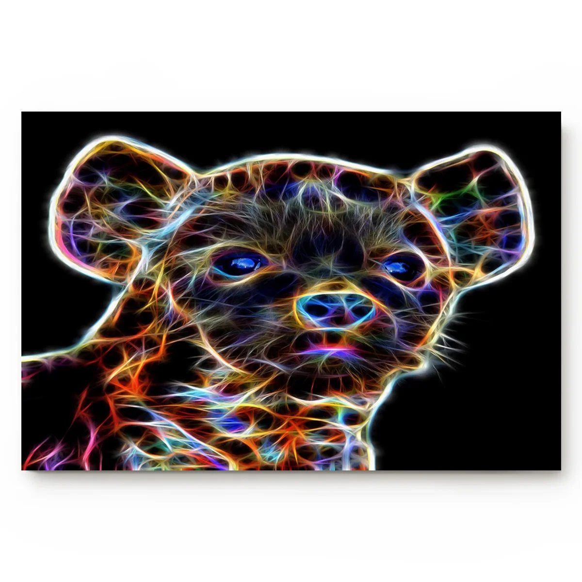 Африканский красочный пятнистый гиеновый животный коврик для гостиной домашний