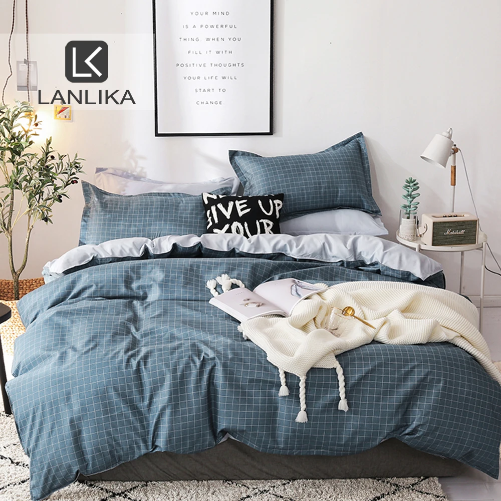 Lanlika 2020 Горячая Распродажа Комплект постельного белья с синими балками двойное