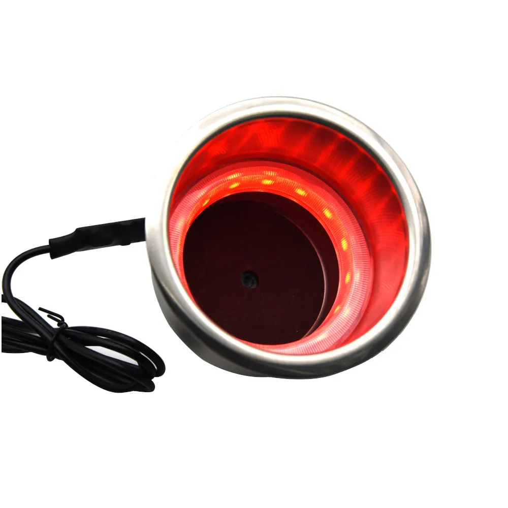 2pcs car styling universal car truck drink can cup holder door mount stand drinks holders for car marine boat 7 color led light free global shipping