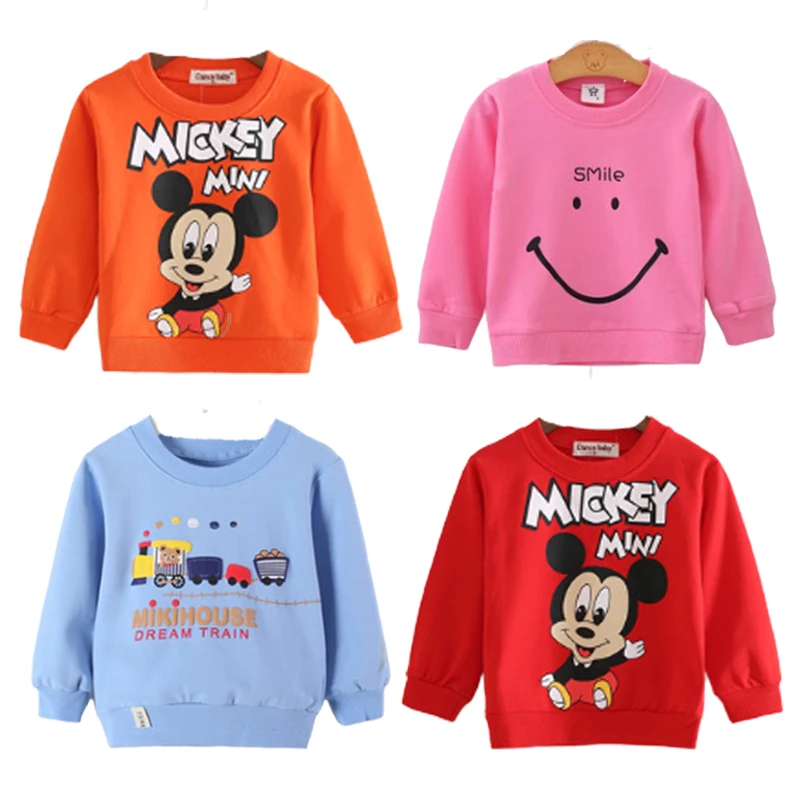 Новинка одежда для маленьких мальчиков Disney топ девочек с Микки 2019 модная