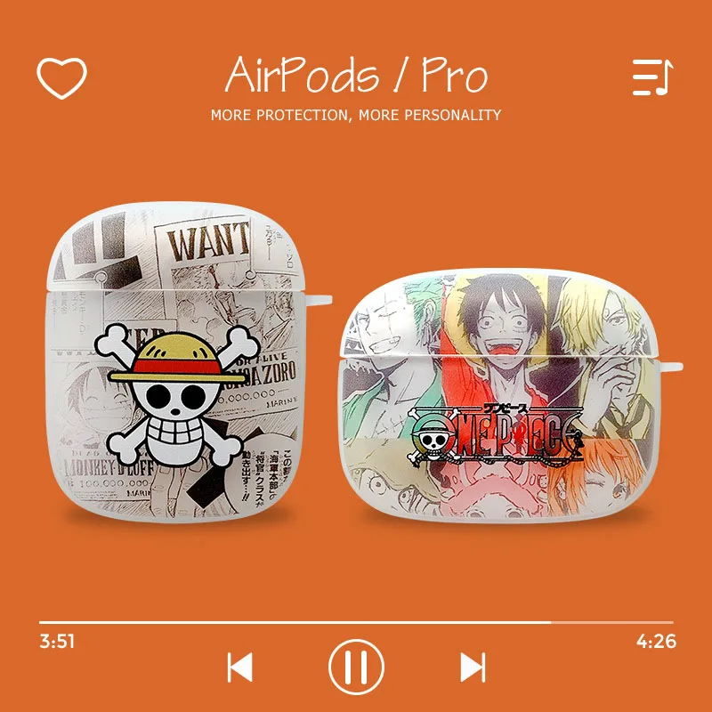 

Anime Onepiece Luffy Oval Apple AirPods 1 / 2 / 3 Pro Case Cover IPhone Earbuds Accessories Airpod Case Air Pods Case