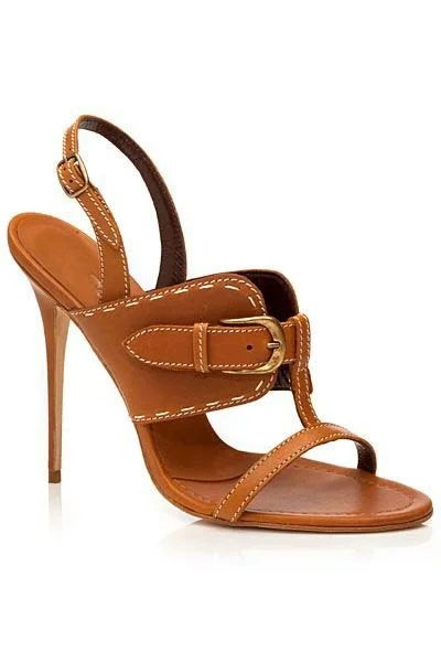 

Color matching fashion buckle high heel sandals banquet shoes