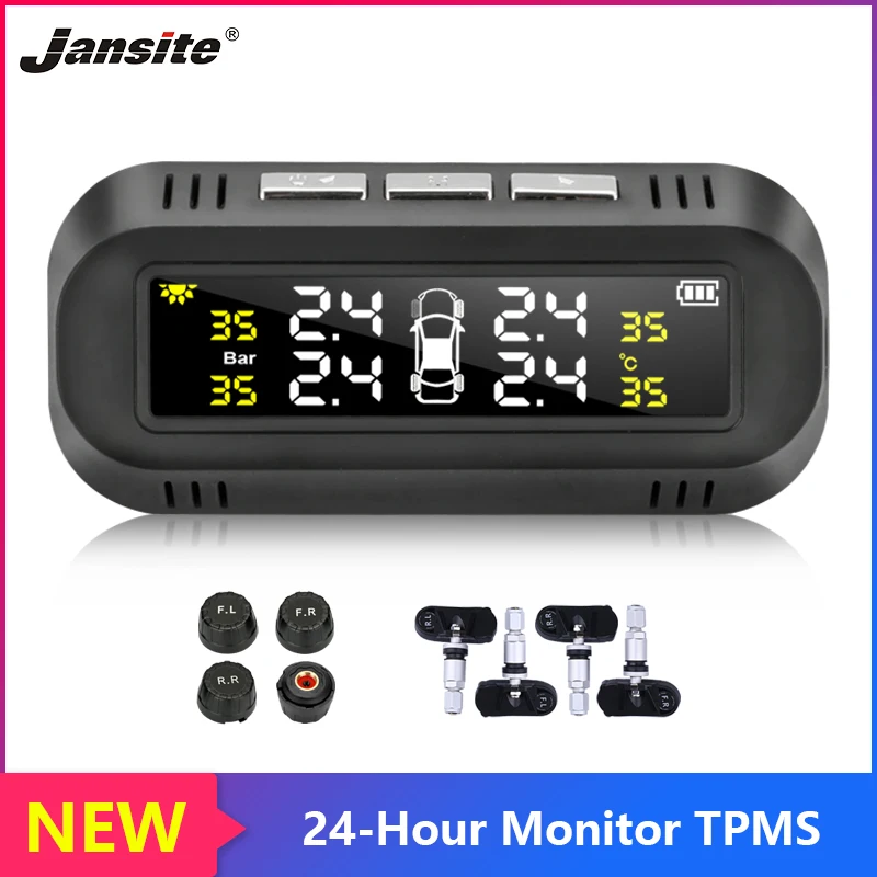 Jansite TPMS Автомобильная сигнализация датчик давления в шинах монитор система