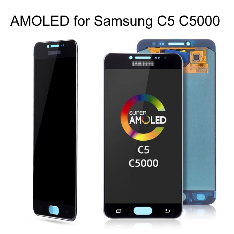 Super AMOLED ЖК дисплей 5 2 дюйма для SAMSUNG Galaxy C5 C5000 сенсорный экран дигитайзер в сборе