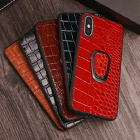 deluxe phone case for iphone x crocodile texture bracket for iphone 6 6s 7 8 xr xs max plus 6p 7p 8p phone back cover
