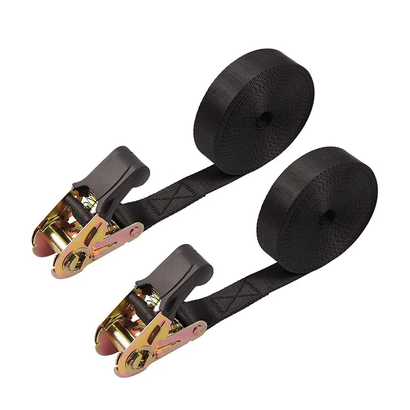 

2 Pack 20 FT Ratchet Tie Downs Straps 6M X25mm Endless Ratchet Strap Heavy Duty Cam Buckles Strap for Motorcycles,Car