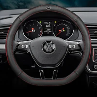 no smell thin car genuine leather steering wheel covers for volkswagen vw passat b6 jetta 5 golf 6 mk6 polo mk5 2013 accessories