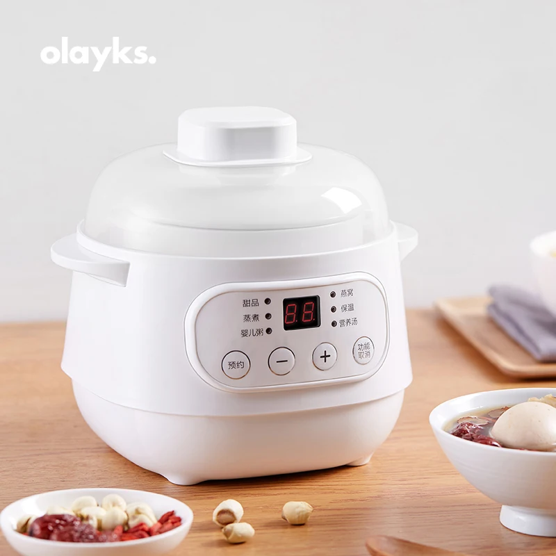Электрическая медленная готовка пароварка для еды керамическая кастрюля