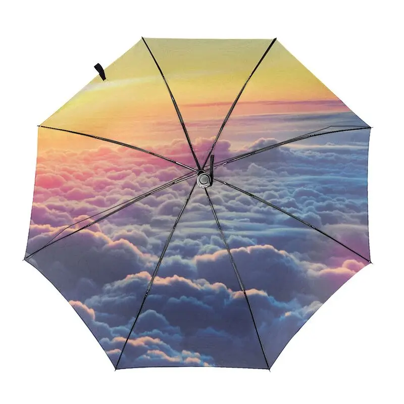 Открытый Автоматический зонт с изображением морских облаков зонтик принтом