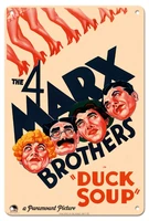 the 4 marx brothers in duck soup vintage film movie poster c 1930s 8in x 12in vintage metal tin sign