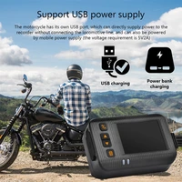 motorcycle dash cam dvr 1080p front rear wide angle lens with 2 display waterproof loop recording g sensor parking monitoring
