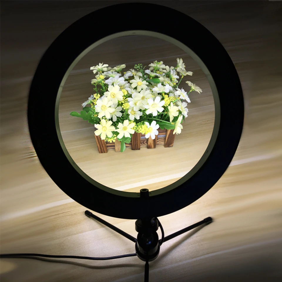 

Professional LED Selfie Ring Light with Tripod RGB Ringlight Photography Lamp With Phone Holder Stand For YouTube Tiktok Video