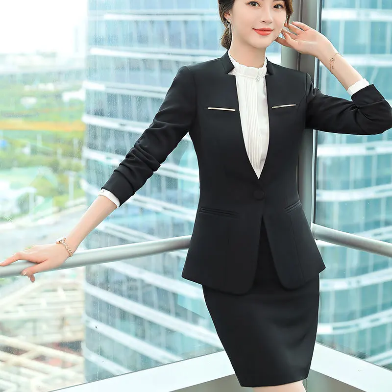 Новинка осень-весна красная офисная одежда IZICFLY для женщин костюмы юбки и топы