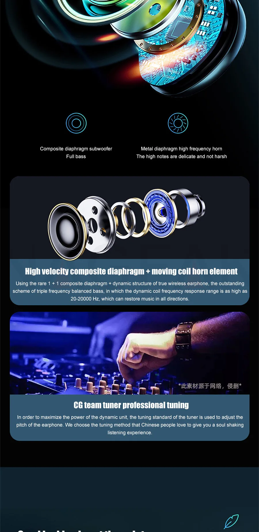 

TWS Bluetooth 5.0 Wireless Earphone with 3500mAh Charging Box Deep Bass Earbuds Sport Bluetooth Headsets