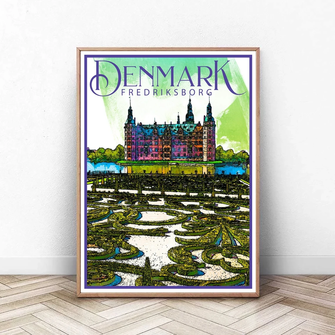 Постер для путешествий в Дании винтажный принт Декор замок настенное искусство